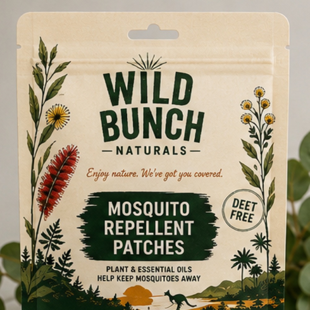 Wild Bunch Naturals mosquito repellent patches pouch